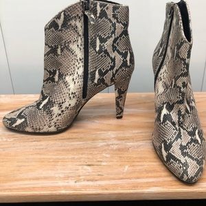 Halogen Makayla Snake Skin Booties